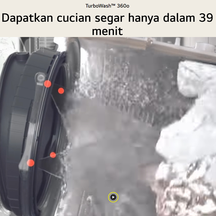LG Mesin Cuci Front Loading AI DD Turbo Wash 15 Kg - F2515SNEG1 | F2515 SNEG1